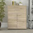 Prima Cabinet - 2 Door - 2 Drawer - Oak