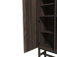 Abigail Ahern Batten Storage Unit - 2 Door - Tall - Zebrano Veneer