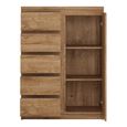 Fribo Cabinet - 1 Door - 5 Drawer - Oak