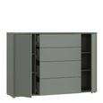Alice Springs Hall Cabinet - 2 Door - 4 Drawer - Wide - Sage Green