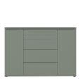 Alice Springs Hall Cabinet - 2 Door - 4 Drawer - Wide - Sage Green