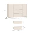 Alice Springs Hall Cabinet - 2 Door - 4 Drawer - Wide - Sand