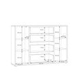 Alice Springs Hall Cabinet - 2 Door - 4 Drawer - Wide - Terracotta