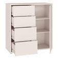 Alice Springs Storage Cabinet - 1 Door - 4 Drawer - Sand