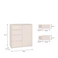 Alice Springs Storage Cabinet - 1 Door - 4 Drawer - Sand