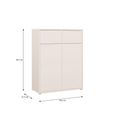 Alice Springs Storage Cabinet - 2 Door - 2 Drawer - Sand