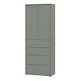 Alice Springs Storage Cabinet - 2 Door - 4 Drawer - Tall - Sage Green