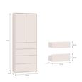 Alice Springs Storage Cabinet - 2 Door - 4 Drawer - Tall - Sand