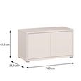 Alice Springs Storage Cabinet - 2 Door - Sand