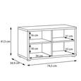 Alice Springs Storage Cabinet - 2 Door - Taupe