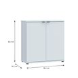 Ganymede Hall Cabinet - 2 Door - Light Grey