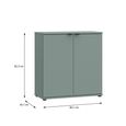 Ganymede Hall Cabinet - 2 Door - Sage Green
