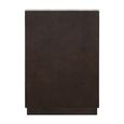 Claremont Dark Wood 2 Door Geometric Cabinet with Travertine Top