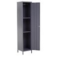 Academy Metal Tall Cabinet - 1 Door - Grey