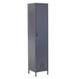Academy Metal Tall Cabinet - 1 Door - Grey