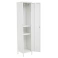 Academy Metal Tall Cabinet - 1 Door - White