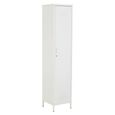 Academy Metal Tall Cabinet - 1 Door - White