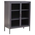Acier Metal Cabinet - 2 Door - Grey