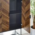 Alvin Chevron Wood Effect Hall Cabinet - 2 Door