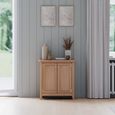 Arden Oak Compact 2 Door Storage Cabinet