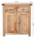 Bombay Solid Mango Wood 2 Door Hall Cabinet