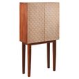 Costal Hall Cabinet - 2 Door - Dark Mango Wood