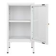 Dalby Cabinet - 1 Door - Narrow - Metal - White