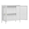 Dalby Cabinet - 2 Door - Metal - White