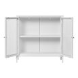 Dalby Cabinet - 2 Door - Metal - White