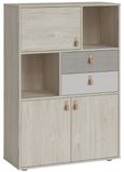 Denim Light Wood Effect 3 Door Cabinet