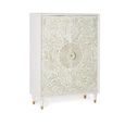 Dover Cabinet - White Carved Mango Wood - 2 Door