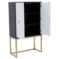 Dumas Hall Cabinet - 2 Door - Black and White