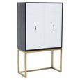 Dumas Hall Cabinet - 2 Door - Black and White