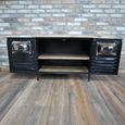 Truck Cabinet - 2 Door - Black - Metal and Wood
