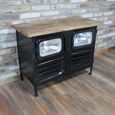 Truck Cabinet - 2 Door - Black - Metal and Wood