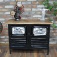 Truck Cabinet - 2 Door - Black - Metal and Wood