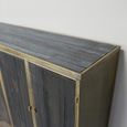 Storage Cabinet - Black Wood and Metal - 4 Door