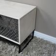 Storage Cabinet - Black and White Mango Wood