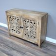 Hall Cabinet - Carved Mango Wood - 2 Door