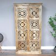 Cabinet - 2 Door - Large - Carved Mango Wood