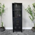 Display Cabinet - 2 Door - Black - Industrial - Metal