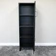 Display Cabinet - 2 Door - Black - Industrial - Metal