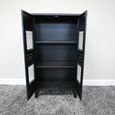 Cabinet - 2 Door - Black - Industrial - Metal
