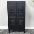 Cabinet - 2 Door - Black - Industrial - Metal