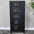 Storage Cabinet - Black - Industrial - Metal