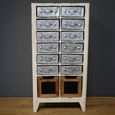 Storage Unit - Cream and Grey Metal - Metal