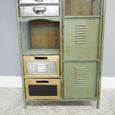 Tall Cabinet - Green Metal - Industrial