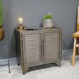 Cabinet - Grey Metal - 2 Door - Small