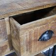 Hall Table - 2 Drawer - Mango Wood - Industrial - Wood & Metal
