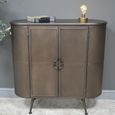 Small Cabinet - 2 Door - Curved - Industrial - Metal